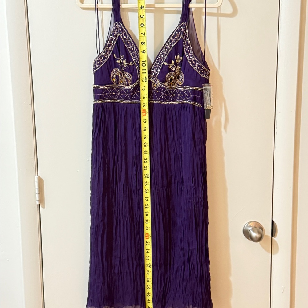 ABS Allen Schwartz purple cocktail dress. - Picture 12 of 14